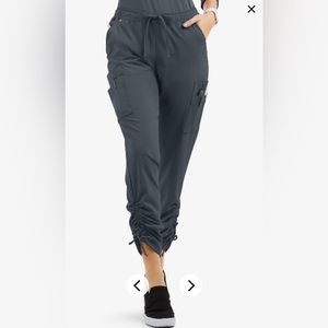 Easy STRETCH by Butter-Soft Halle Women's Ruched Leg Jogger pants, 3xl Pewter